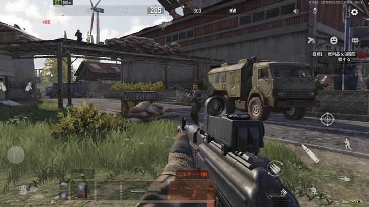 ArenaBreakoutのバトル画面