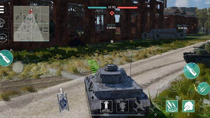 War Thunder Mobile ウォーサンダーモバイルの戦車プレイ画像