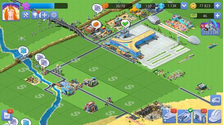 メガポリスで自分で作成している街の画像